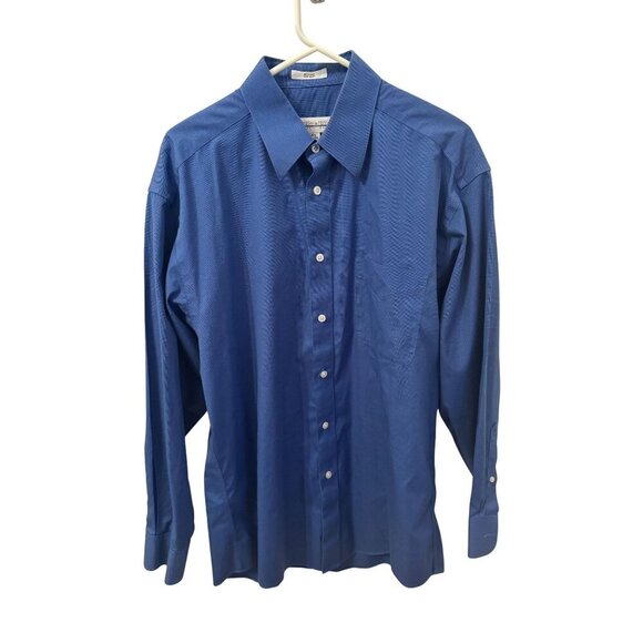 Joseph & Feiss non iron blue button down shirt size 32/33 - Picture 1 of 3